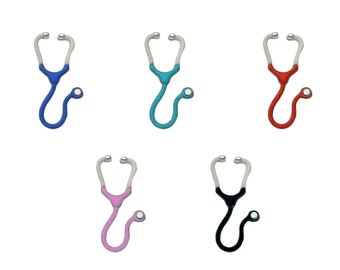 Stethoscopes Collection Flat Back Medical Embellishments Set of 5 Nurse Doctor ASSORTED COLORS