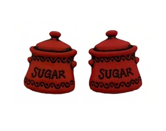 NEW Sugar Jar Buttons Shank Flat Back Color Choice Christmas Cookies Jesse James Dress It Up Buttons - 222