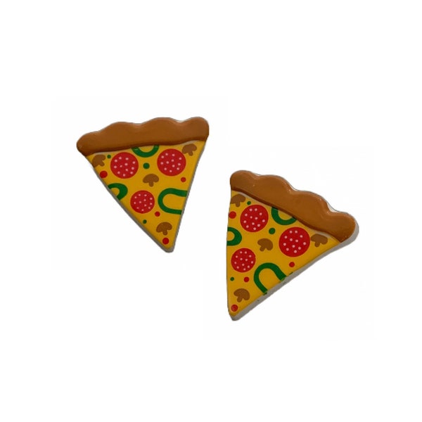 Pepperoni Pizza Slice Buttons Shank Flat Back Choice 946 W110