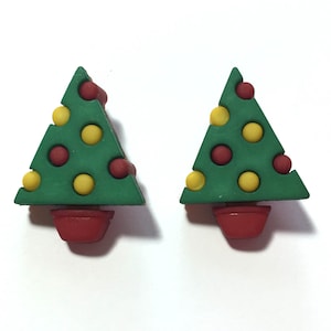 Christmas Tree Buttons Galore 3D Shank Back - 678 A