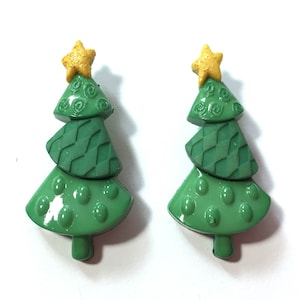 Christmas Tree Buttons Reindeer Games Shank Back Jesse James Dress It Up Buttons - 1339