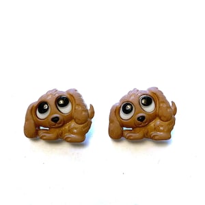 Brown Dog Buttons Playful Puppies Shank Back Jesse James Dress It Up Buttons - 1296 B