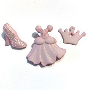Princess Button Collection Shank & Flat Back Dress It Up Happily Ever After - 1323