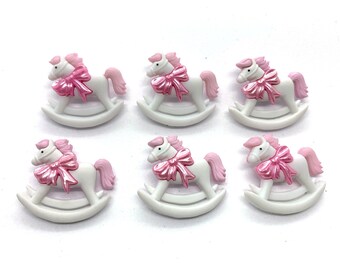 Rocking Horse buttons shape shank back baby children size 28mm Novelty