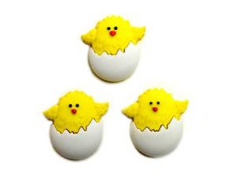 Chicks Buttons Shank Flat Back Choice Hatching Chickens Jesse James Dress It Up Buttons - 1518
