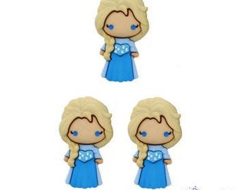 Disney Frozen Elsa Buttons Shank Back Licensed Elsa Anna & Olaf Jesse James Dress It Up Buttons - D17 B