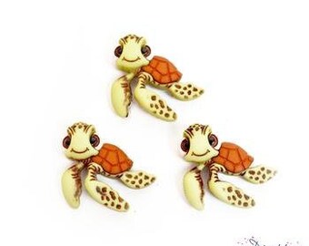 Disney Squirt Buttons Finding Nemo Shank Flat Back Choice Licensed Turtle Jesse James Dress It Up Buttons - D16