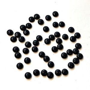 6MM BLACK Mini Buttons Halloween 1/4&quot; Sold By Weight Two Hole Sew Thru Gloss Finish - 1491 D