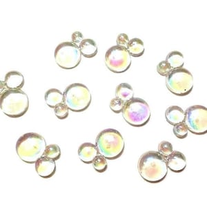 Water Bubble Embellishments Congratulations Flat Back Clear Set of 10 Craft Supply by Shelly - 1503