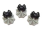 Spider On Web Buttons Collection Halloween Spooktacular Things That Go Boo Set of 3 Shank Back Dress It Up Jesse James Buttons - H122 H109 A