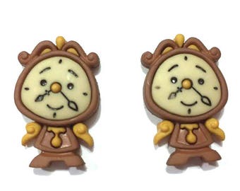 Disney Buttons Cogsworth Beauty and the Beast Shank Back Dress It Up Licensed - D12