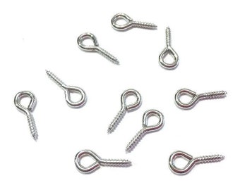 Silver Jewelry Screw Eye Bails 7mm Jewelry Findings For Jewelry Making Craft Supply - M104