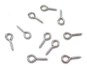 Silver Jewelry Screw Eye Bails 7mm Jewelry Making Findings Craft Supply Ship USA - M104
