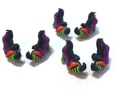 Witch Shoes Buttons Halloween Witches Spell Shank Flat Back Choice Jesse James Dress It Up Buttons - H114