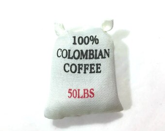 SIX 50 LBS FOOD SACKS 1:12 Scale DRY GOOD MARKET STORE DOLLHOUSE MINIATURE