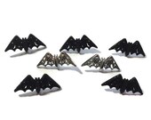 Bat Button Collection Assorted Glitter Set of 7 Shank Flat Choice Bewitching Bats Dress It Up Buttons Jesse James Buttons - H103