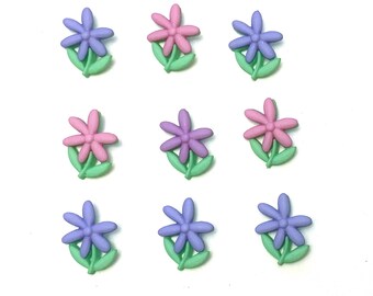 Jesse James Buttons ~ Dress It Up ~ VINTAGE BLOOMS Victorian Flowers Sew Craft