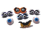 Halloween Button Collection Monster Eyes Set of 7 Shank Back Dress It Up Buttons Jesse James Buttons Craft Supply - H118