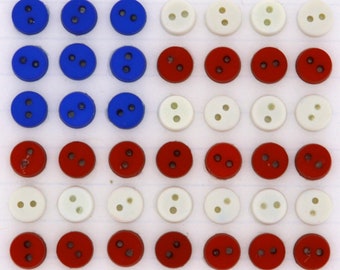 1//4/" Maroon Round Sewing Buttons 30 Per Pack Dress it Up Jesse James