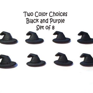 Micro Mini Witch Hats Buttons Halloween Fright Night Shank Flat Color Back Choice Jesse James Dress It Up Buttons - H102