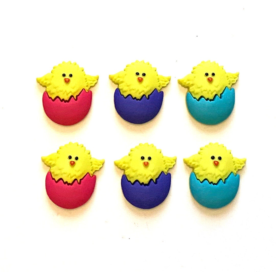 Poultry Buttons Hatching Chick Buttons Collection Shank Back Chicken - 1515 - Etsy