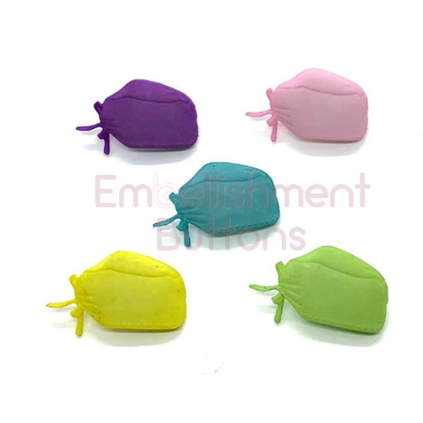 Scrub Cap Buttons Collection Set of 5 Shank Flat Back Choice - 1321