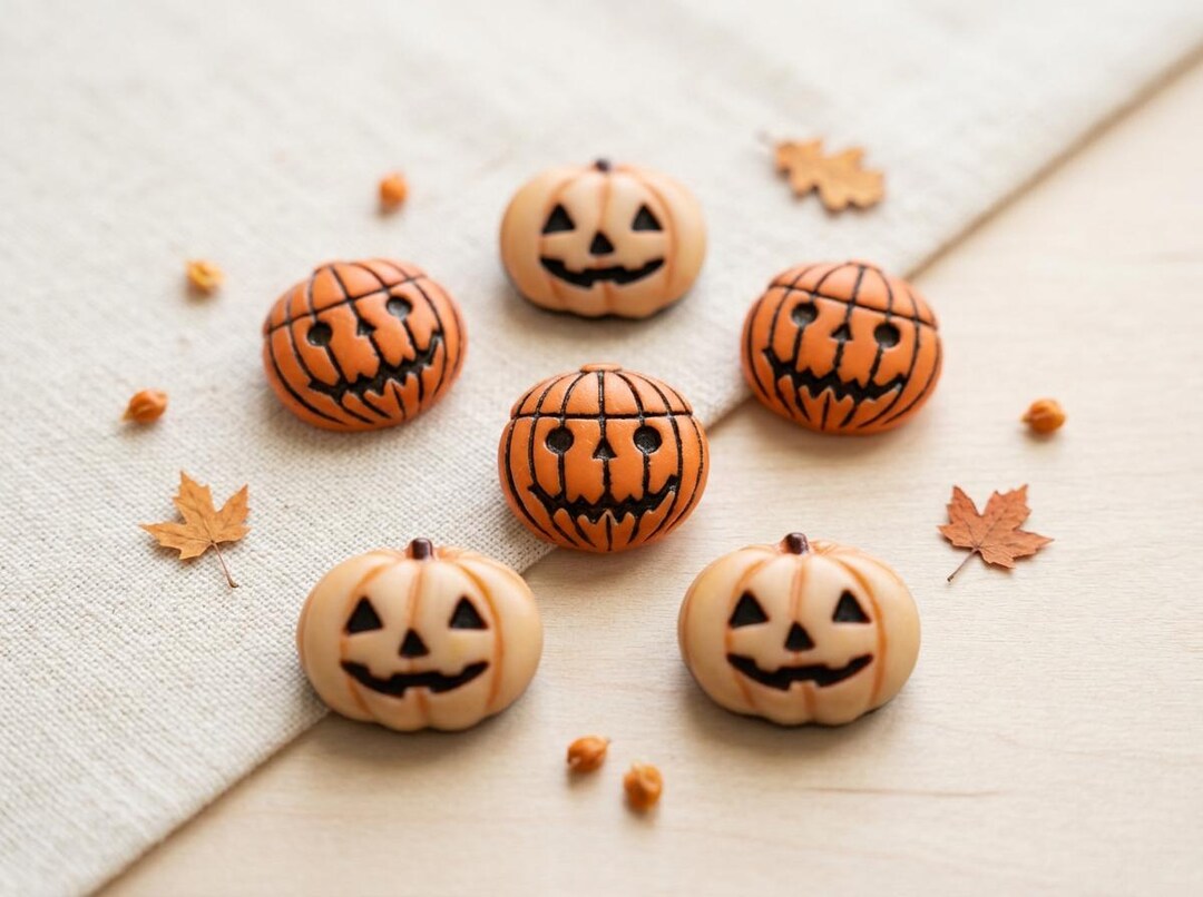 Halloween Carved Pumpkin Buttons Galore Collection Jack O Lantern