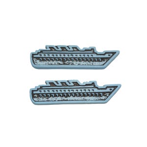 NUEVOS adornos para cruceros con parte trasera plana en azul - 113 B W166