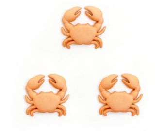 Crab Buttons Ocean View Shank Flat Back Choice Jesse James Dress it Up Buttons Salmon Color - 1284 W189