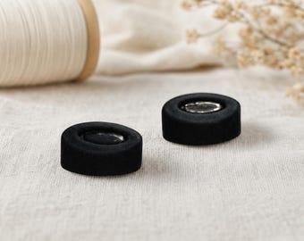Hockey Puck Button Shank Flat Back Choice  - 1301 W82