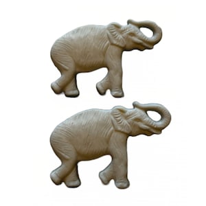 Lot De 7 Boutons En Bois Motif éléphant - 3x2 Cm - Neuf - Pour Couture, Scrapbooking...