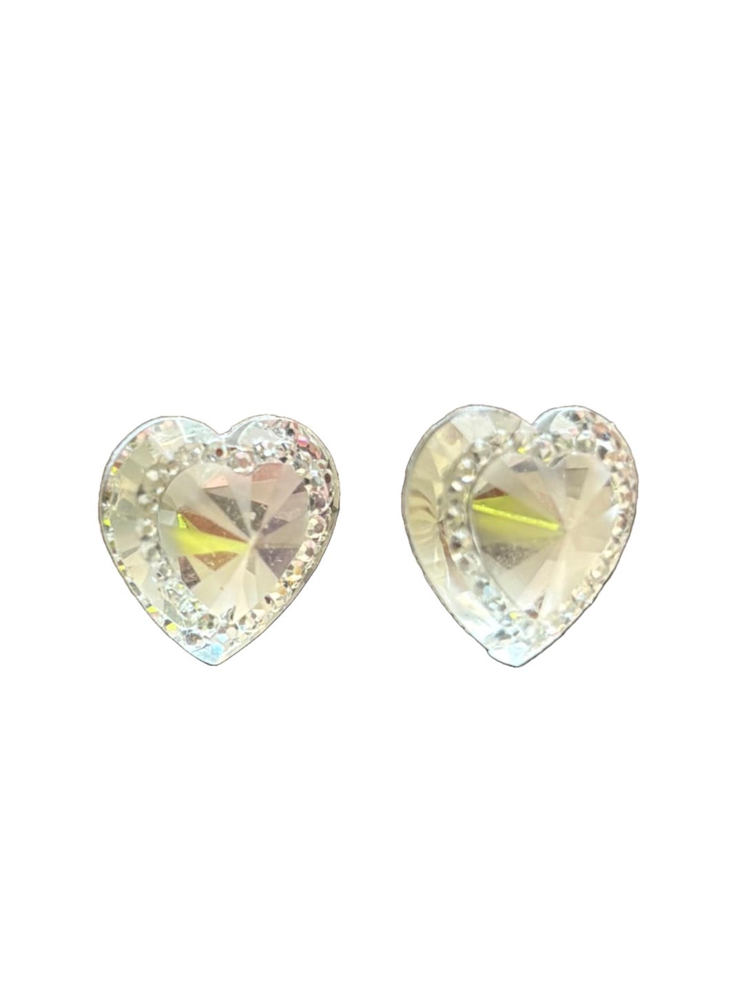 Clear Rhinestone Heart Button Bridal Shank Back - 725 - Etsy