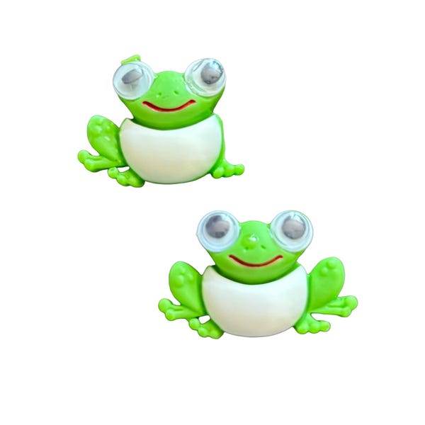New Frog Embellishments Google Eyed Flatback Craft Supply by Shelly - 1440 A