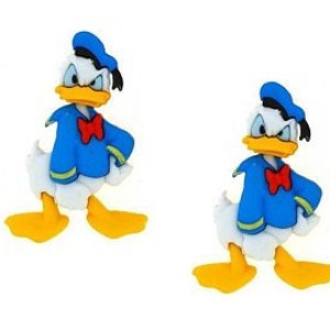 Disney Angry Donald Duck Buttons Shank Back Licensed Jesse James Dress It Up Buttons - D5 A
