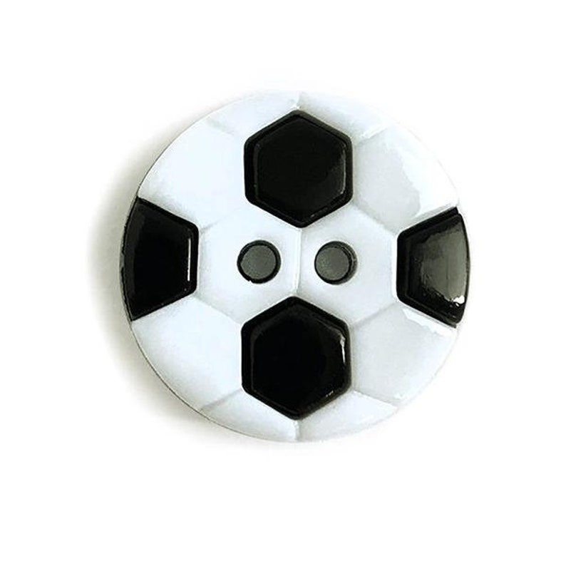 Soccer Ball Buttons Galore Two Hole Sew Thru Football 1178 C Etsy