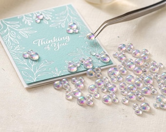 Water Bubble Embellishment Flat Back Clear Craft Supply by Shelly Congratulations - 1503