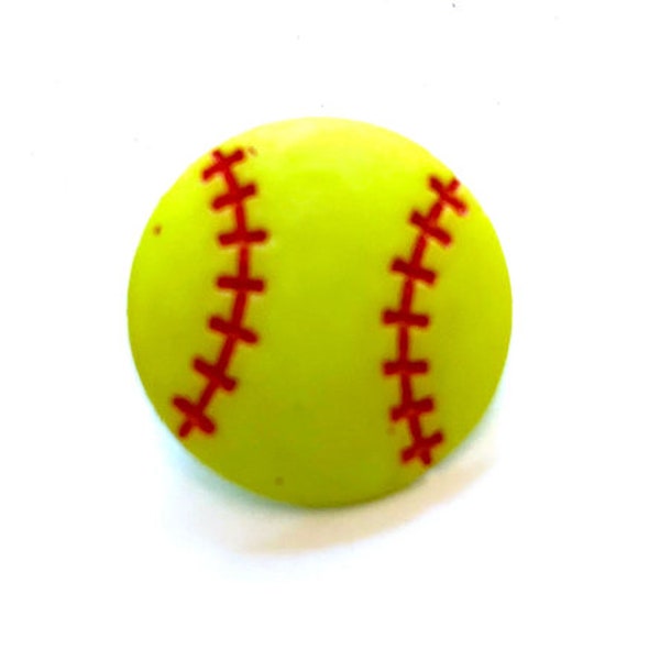 NEW Softball Buttons (3/4") Neon Yellow Shank Flat Back Choice Sports 519 W82