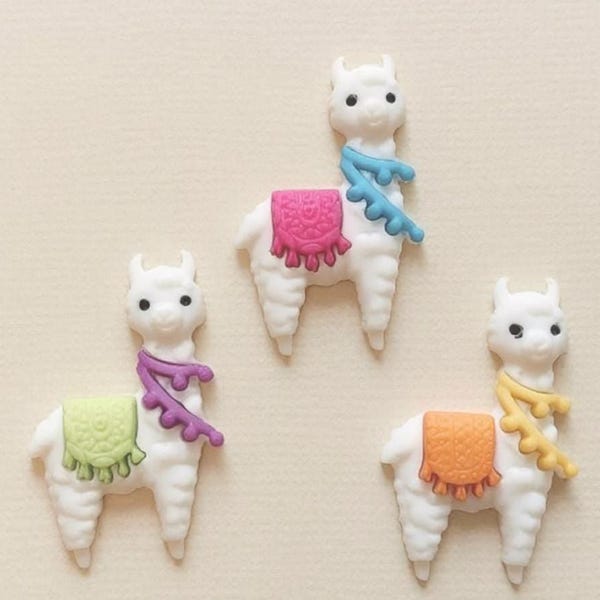 Llama Button Collection Shank Back Jesse Dress It Up Who's Your Llama - 1523