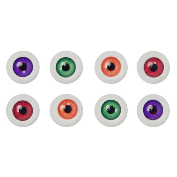 Eyeball Embellishments Set of 8 Flat  Back - H120 B