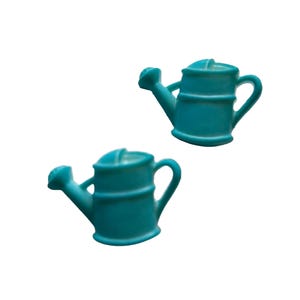 Blue Watering Can Buttons Galore Garden 3D Shank Flat Back Choice - 141