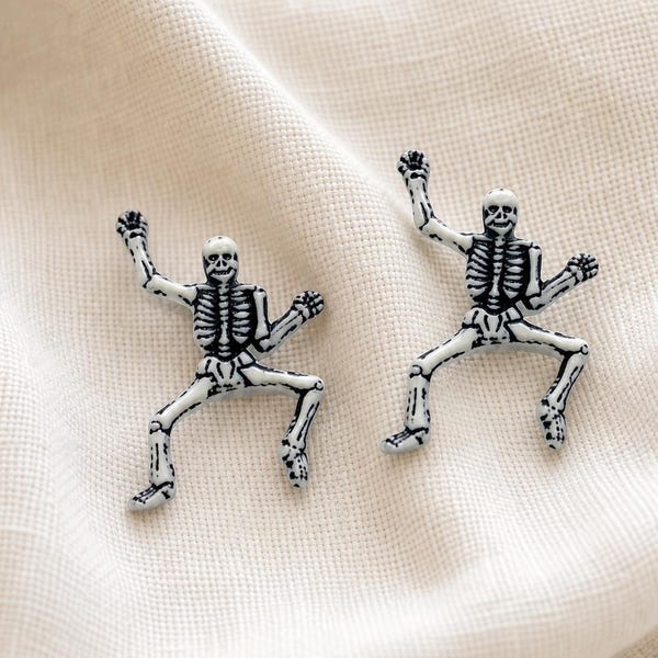 Skeleton Button (1") Shank Flat Back Choice - H122