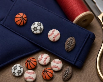 Tiny Sports Equipment Buttons Collection Shank Back Jesse Dress It Up - 1300