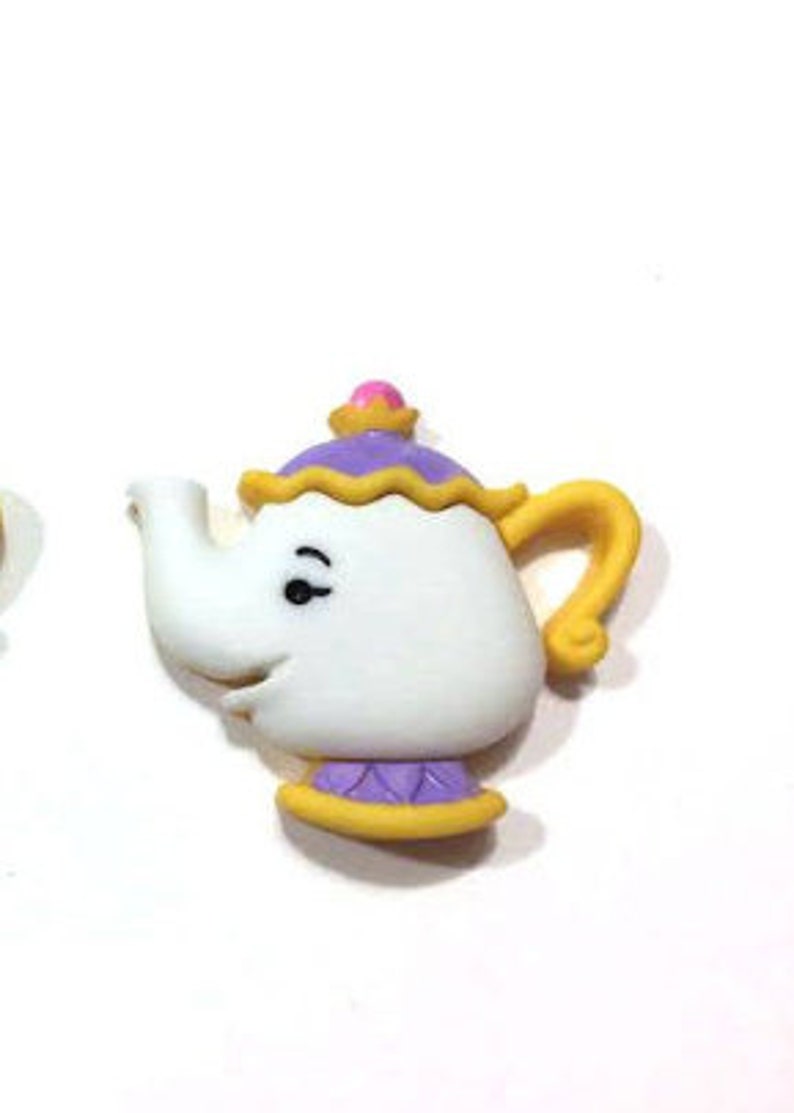 Disney Mrs Potts Teapot Buttons Beauty and the Beast Shank Etsy