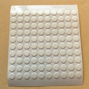 8MM Clear Adhesive Circles Double Sided Adhesive Set of 100 Craft Supply by Buttons Galore - 637 H