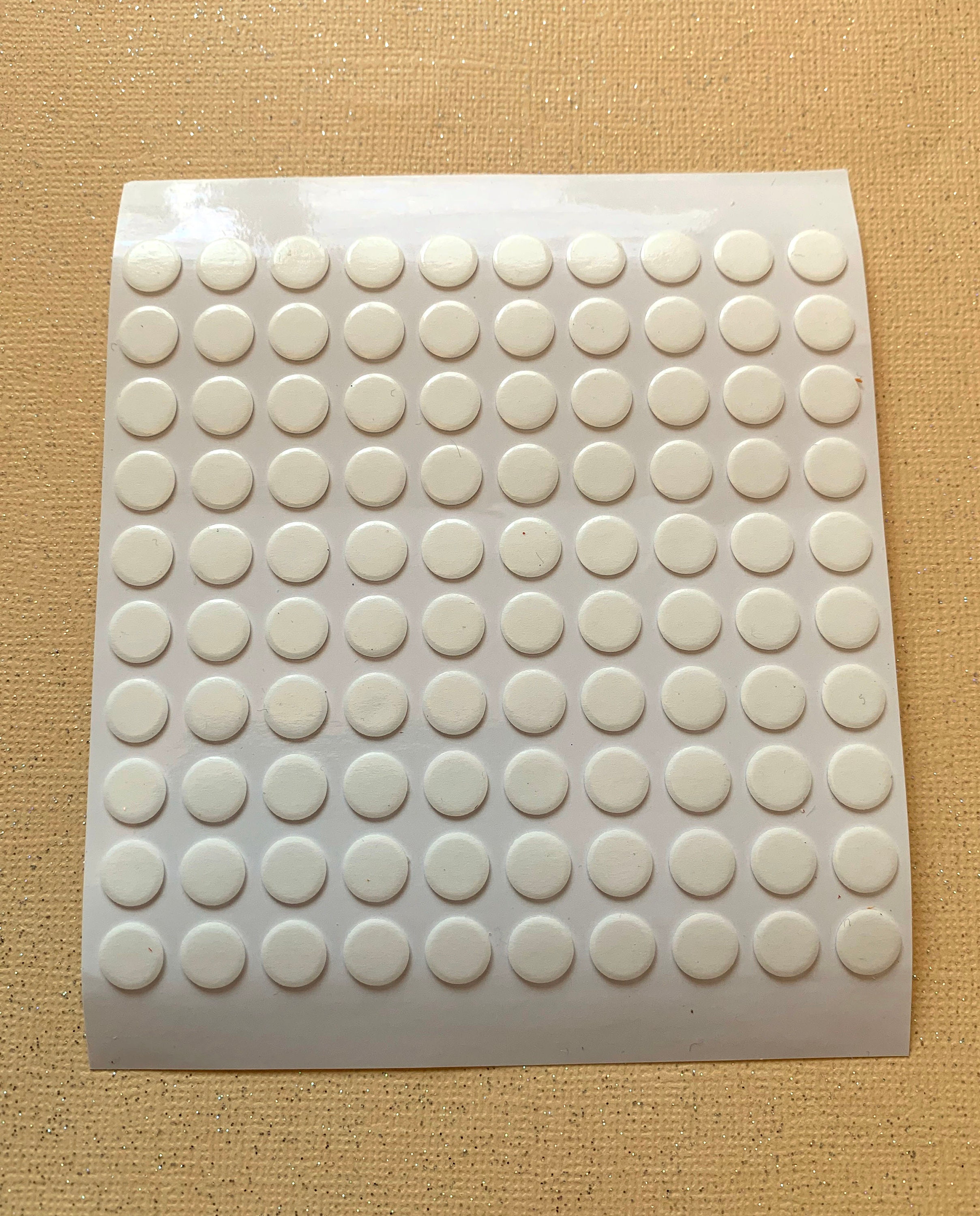 8MM Clear Adhesive Circles Double Sided Adhesive Set of 100 Craft Supply by Buttons Galore - 637 H
