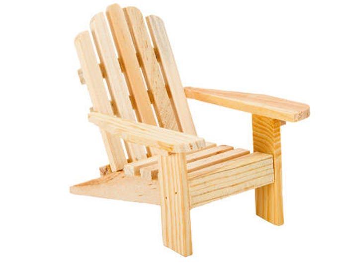Miniature Adirondack Chair Unfinished Wood Dollhouse Fairy Etsy