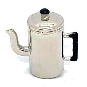 Miniature Metal Coffee Pot Removable Lid Dollhouse Kitchen Food Home Decor Miniatures - 1160 F