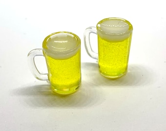 Miniature Filled Beer Mugs Dollhouse Food Kitchen Home Decor - 1166 C