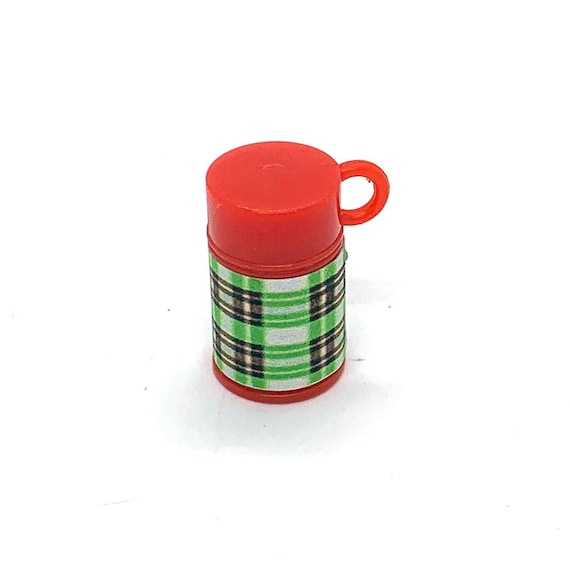 1.12 Scale Accessory Blue & Red Thermos Flask,Doll House Miniatures 