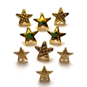 Gold Star Button Galore Collection Set of 9 Shank Flat Back Choice Contents May Vary 840 PACKAGE B
